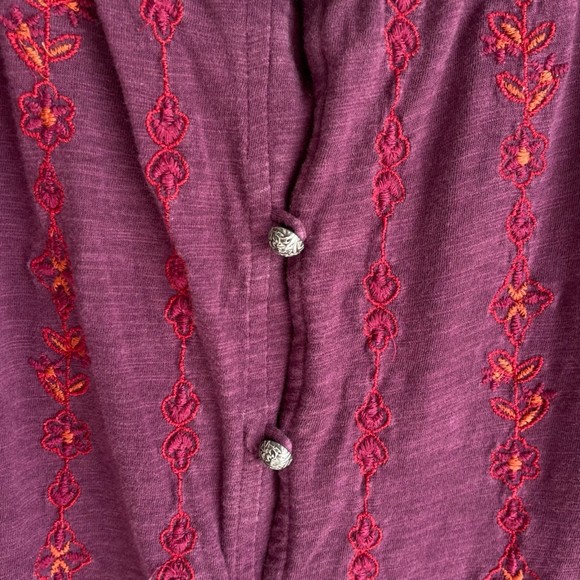 J.Jill Purple Long Sleeve Ladies Button Down Career Casual Top, M - Picture 3 of 6